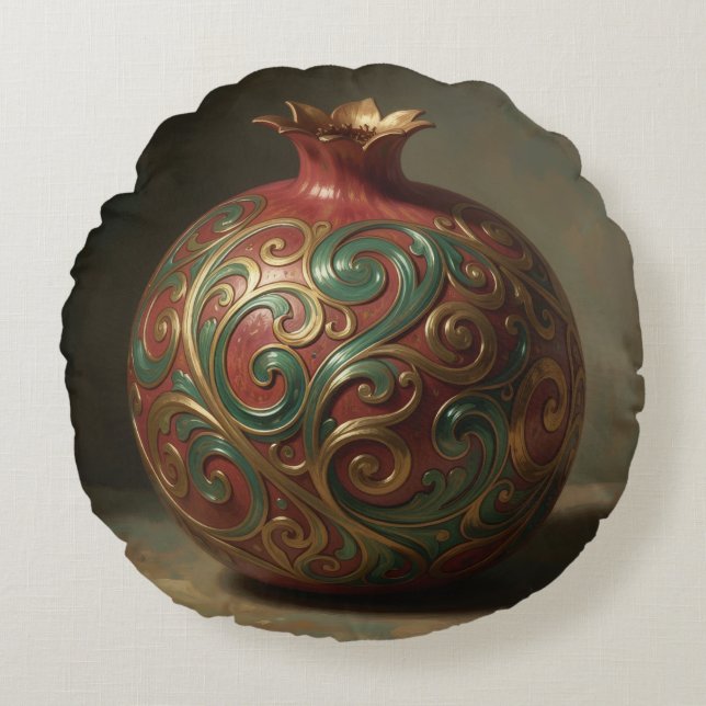 Pomegranate´11 Round Pillow (Front)