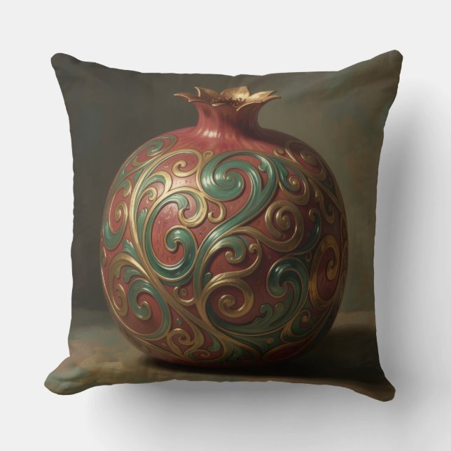 Pomegranate´11 Throw Pillow (Front)