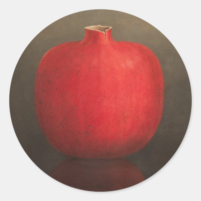 Pomegranate 2010 classic round sticker (Front)