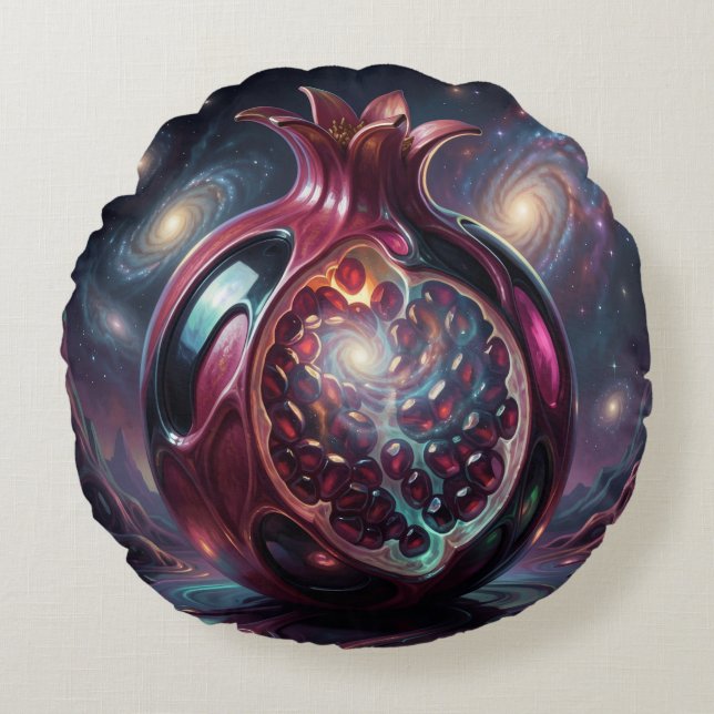 Pomegranate´3 Round Pillow (Front)