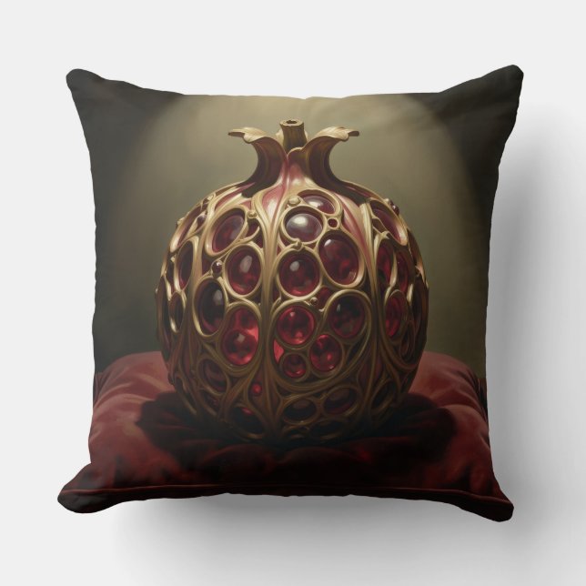 Pomegranate´9 Throw Pillow (Front)