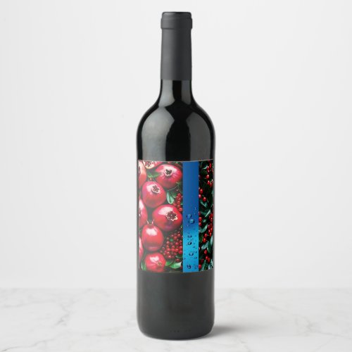 Pomegranate and Dew  Wine Label