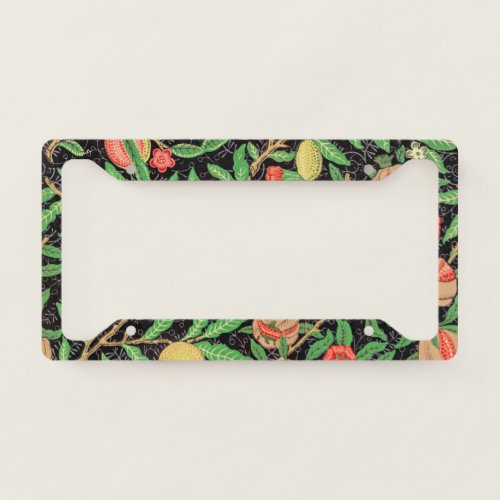 Pomegranate and Flowers on Branches License Plate Frame
