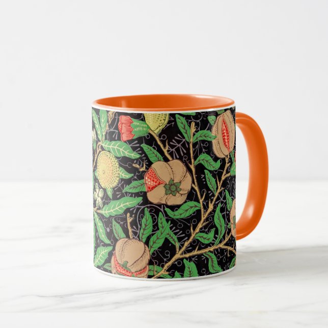 Pomegranate and Flowers on Branches Mug (Front Right)