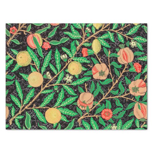 Pomegranate and Flowers on Branches Tissue Paper
