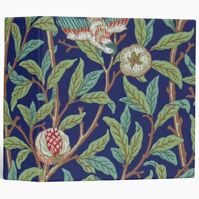 Pomegranate and Little Bird, William Morris 3 Ring Binder (Front/Spine)