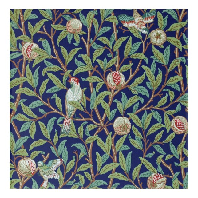 Pomegranate and Little Bird, William Morris Acrylic Print (Front)