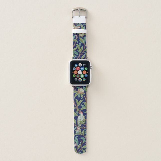 Pomegranate and Little Bird, William Morris Apple Watch Band (Front)