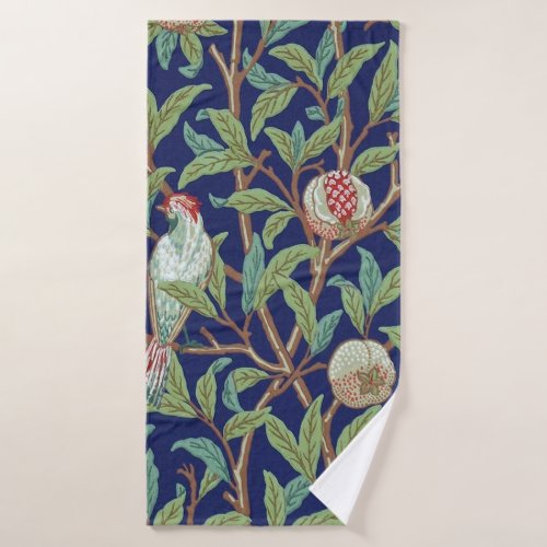 Pomegranate and Little Bird William Morris Bath Towel