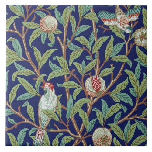 Pomegranate and Little Bird William Morris Ceramic Tile