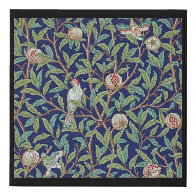 Pomegranate and Little Bird, William Morris Faux Canvas Print (Front)