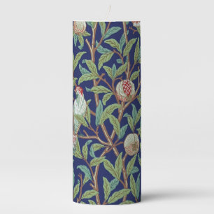 Pomegranate and Little Bird, William Morris Pillar Candle