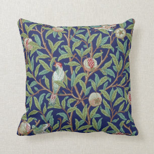 Pomegranate and Little Bird, William Morris Throw Pillow