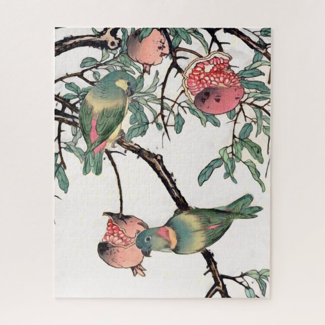 Pomegranate and Lovebirds Jigsaw Puzzle (Vertical)