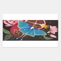Pomegranate and Luna Moth Fine Art Stick 4 Pack