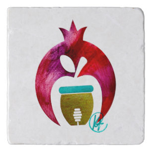 Pomegranate Apple Honey Art Rosh Hashana Trivet