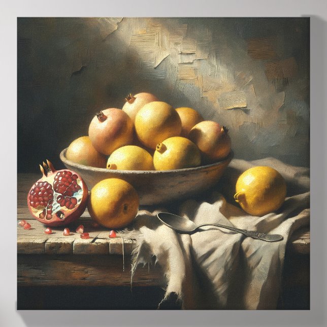 Pomegranate at noon canvas photo tile  (Front Set)