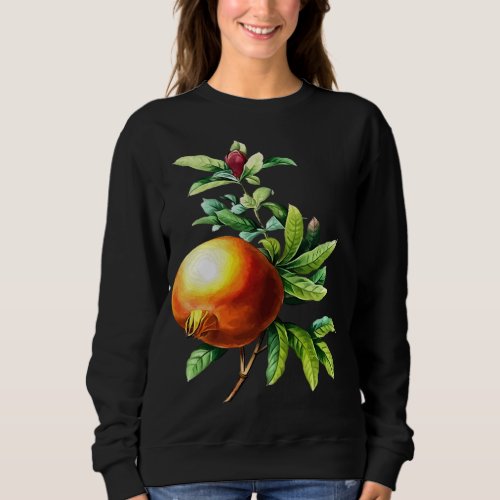 Pomegranate Autumn Botanical Vector Art Sweatshirt