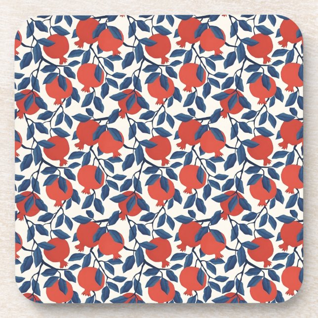 Pomegranate  beverage coaster (Front)