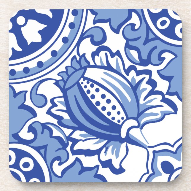 Pomegranate Bloom Beverage Coaster (Front)