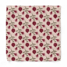 Pomegranate Branch With Blooms And Fruits