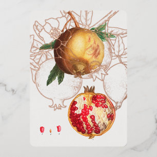 Pomegranate by Redouté Foil Holiday Card