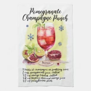 Pomegranate Champagne Punch Recipe Kitchen Towel