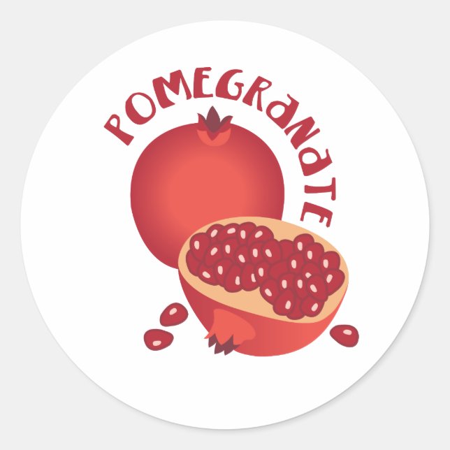 Pomegranate Classic Round Sticker (Front)