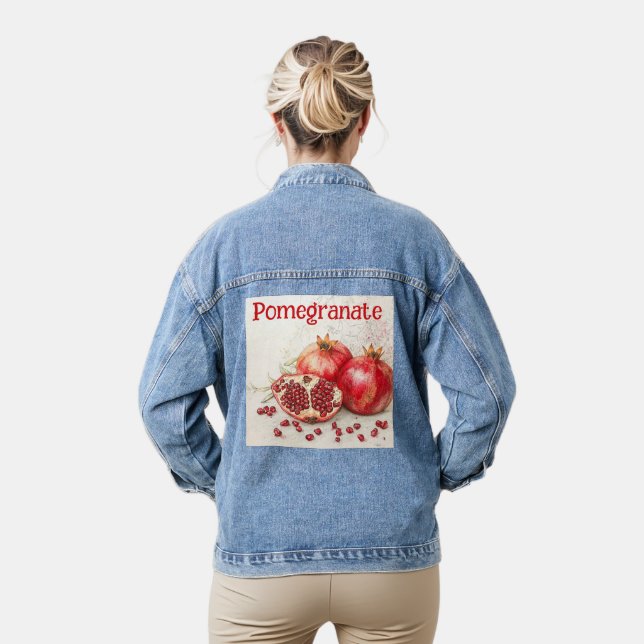 Pomegranate Denim Jacket (Model)