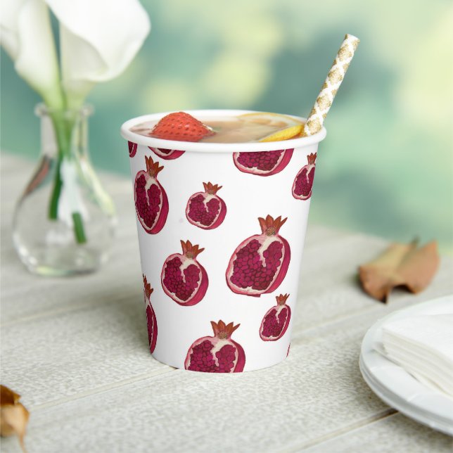 Pomegranate Design  Paper Cup (Insitu)