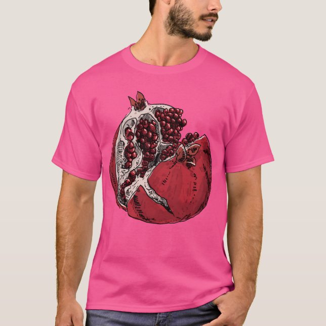 Pomegranate Drawing T-Shirt (Front)