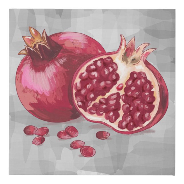 Pomegranate  Faux Wrapped Canvas Print (Front)
