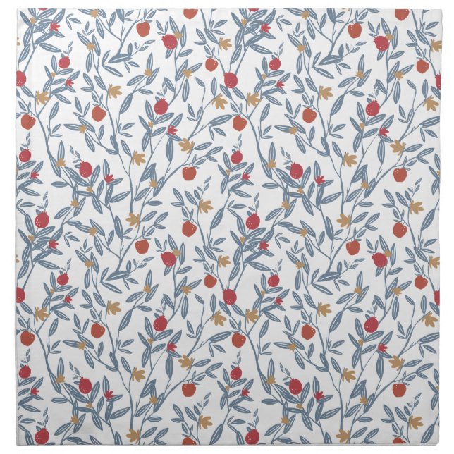 Pomegranate Florals Cloth Napkin (Front)