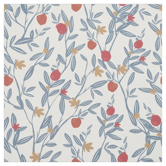 Pomegranate Florals Fabric (Swatch)
