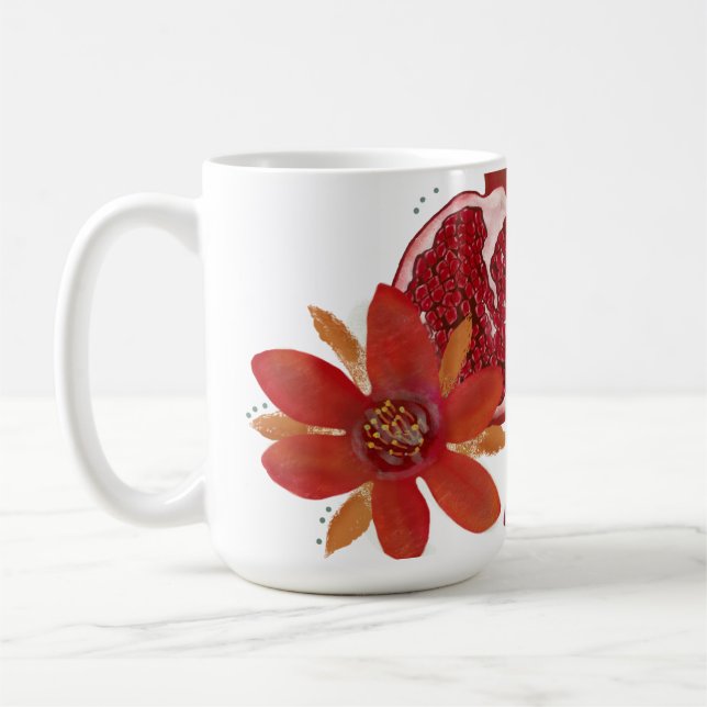 Pomegranate Flower Coffee Mug (Left)