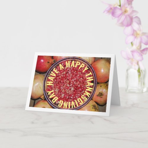 Pomegranate Fruit in Bowl Portrait Card