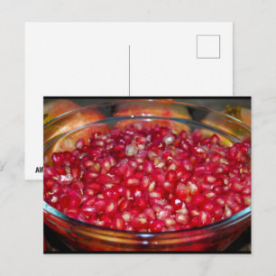 Pomegranate Fruit in Bowl Postcard