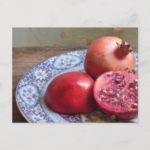 Pomegranate Fruit Still Life Postcard