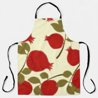 Pomegranate Fruits: Cartoon Yellow Background