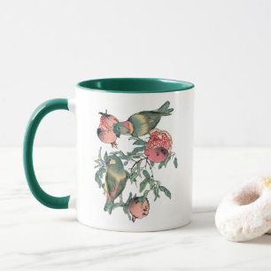 Pomegranate Fruits & Lovebirds Mug