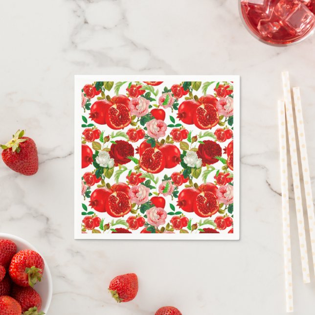 Pomegranate,fruits,summer,flowers  napkins (Insitu)