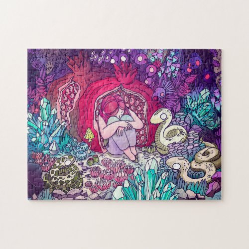 Pomegranate Girl Jigsaw Puzzle