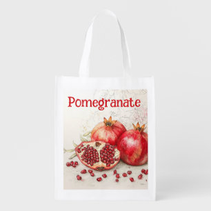 Pomegranate Grocery Bag