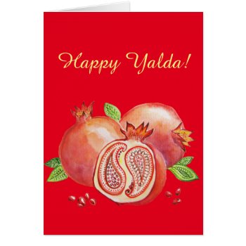 Pomegranate Happy Yalda by Ink_Ribbon at Zazzle