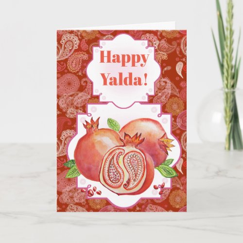 Pomegranate Happy Yalda Holiday Card