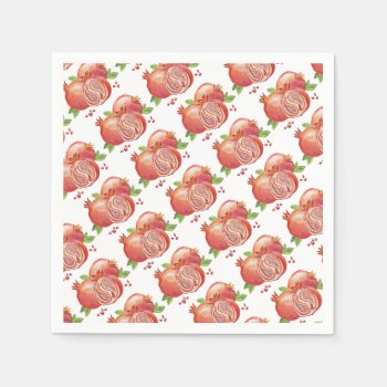 Pomegranate Happy Yalda Paper Napkins by Ink_Ribbon at Zazzle