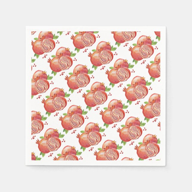 Pomegranate Happy Yalda Paper Napkins (Front)