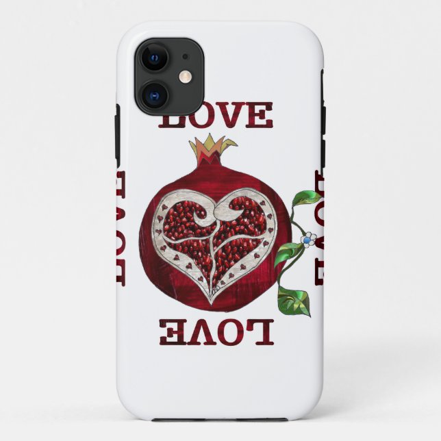 Pomegranate Heart LOVE Valentine Case-Mate iPhone Case (Back)