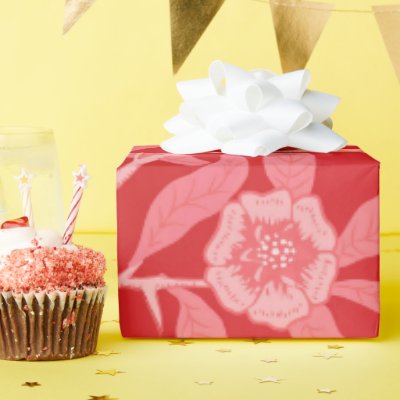 Pomegranate in Christmas Red Wrapping Paper