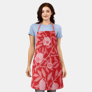 Pomegranate in red/pink. apron